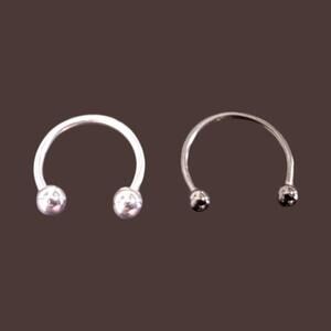 Pair of Silver Horseshoe Nose Rings